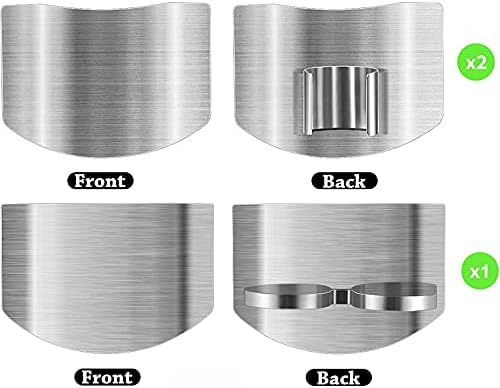 3-Piece Stainless Steel Finger Guards for Kitchen Use