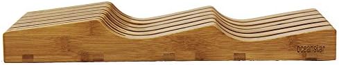 Oceanstar In-Drawer Bamboo Knife Organizer MO