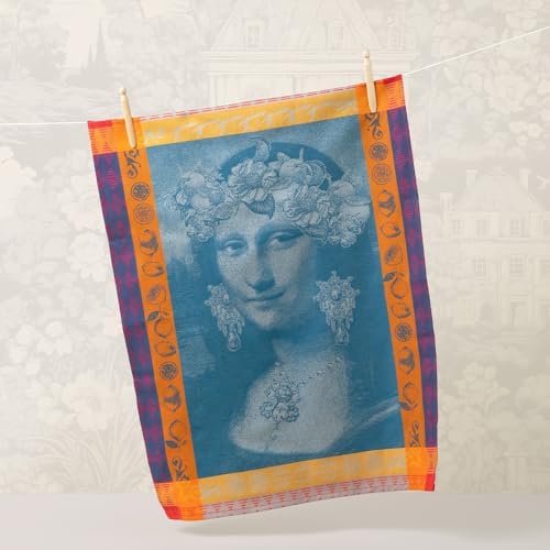 Garnier Thiebaut Mona Lisa Bleu French Kitchen Towel
