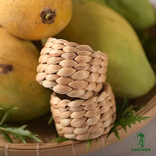 Rustic Farmhouse Napkin Rings - Set of 12