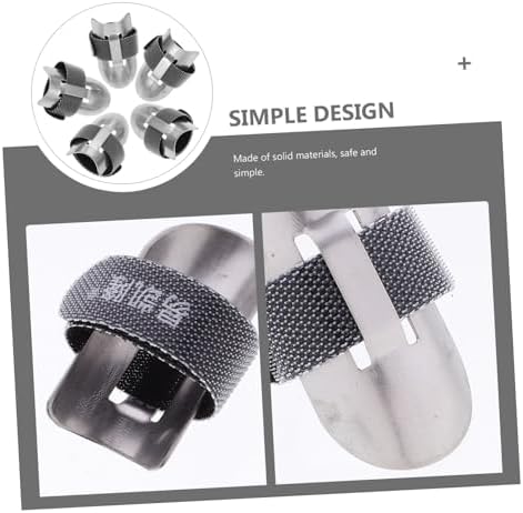 5PCS Stainless Steel Knives Set with Finger Protectors for Chopping Guards