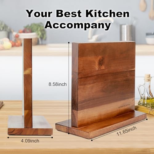 HOMIQUEEN Magnetic Knife Block Double Sided