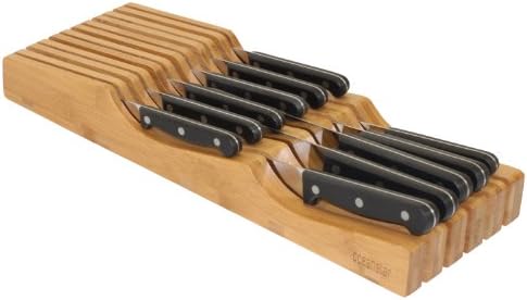 Oceanstar In-Drawer Bamboo Knife Organizer MO