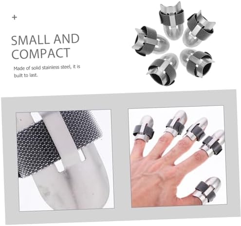 3pc Stainless Steel Finger Guards for Cutting Food Kitchen Sewing Use TopperFun