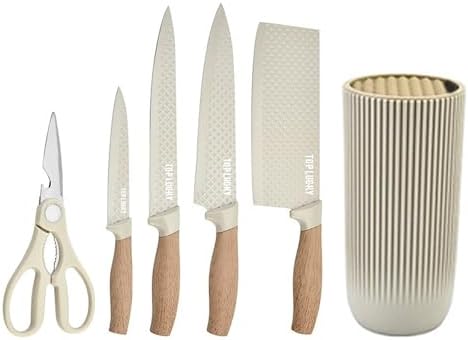Ergonomic 6-Piece Anti-Rust Kitchen Knife Set