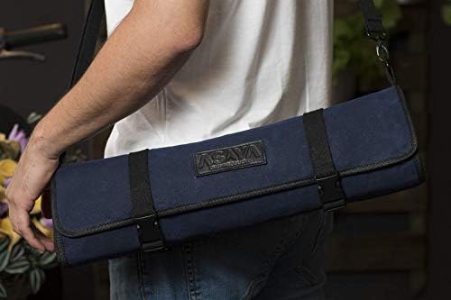 Asaya Canvas Chef Knife Roll Bag Durable 10oz Knives Case