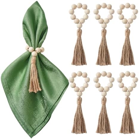 Table Napkins Set of 6 - Rustic Elegance for Weddings Holidays Boho Parties