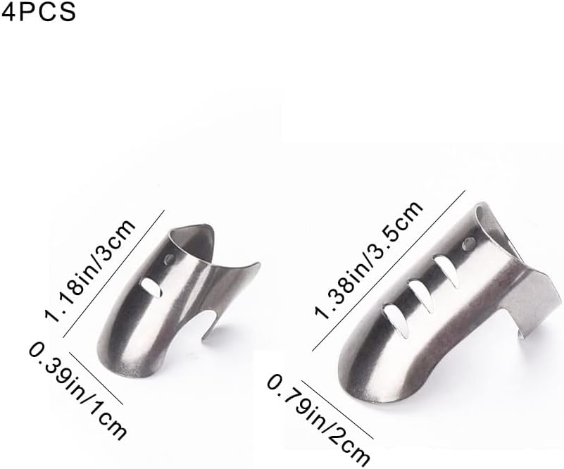 4 Pcs Stainless Steel Finger Protectors