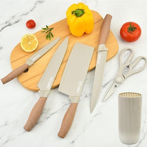 Ergonomic 6-Piece Anti-Rust Kitchen Knife Set