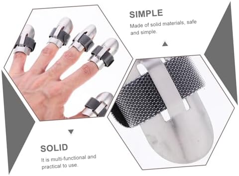 Healifty Stainless Steel Finger Protectors 5pcs 1