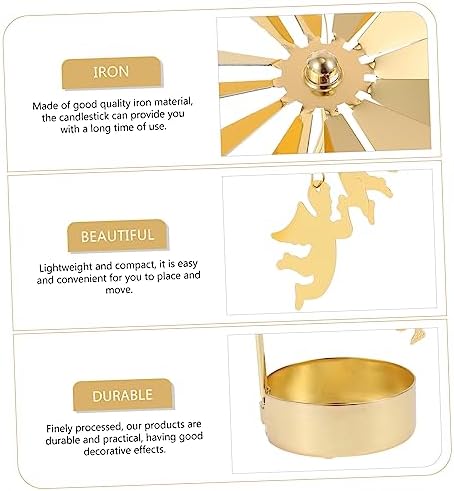 BAOBAOHU - Rotary Candle Holder Glowing Regenerating Elegant Candlestick for Home Wedding Use