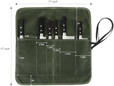 Heavy Duty Chefs Knife Roll Bag Folding Durable
