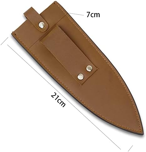 Sturdy Cowhide Leather Chef Knife Guard with Belt Loop