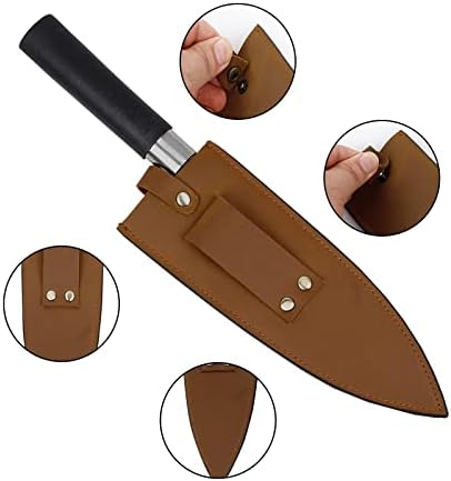 Sturdy Cowhide Leather Chef Knife Guard with Belt Loop