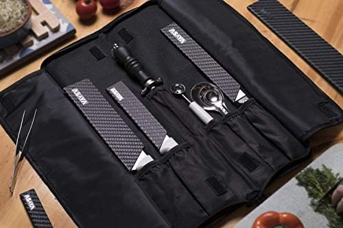 Asaya Chef Knife Roll Bag - 12 Pockets - Perfect for the Traveling Chef