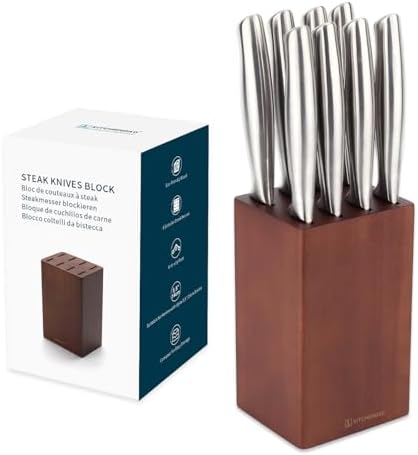 Sturdy 55-inch Wooden Steak Knife Holder