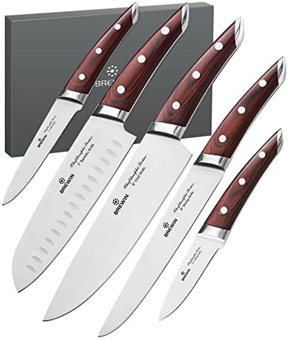 Brewin CHEFILOSOPHI 5-Piece Professional Chef Knife Set