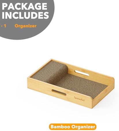 SpaceAid 9-inch Wide Bamboo Knife Holder