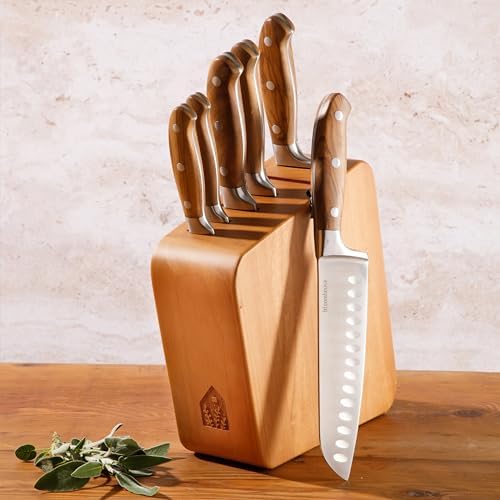 Versatile Italian Olive Wood Knife Set