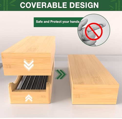 High-Quality Bamboo Kitchen Knife Block Organizer