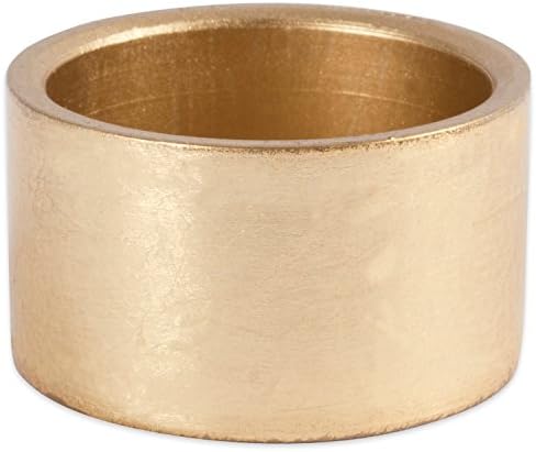 DII Basic Napkin Ring Collection Decorative Gold 6 Count