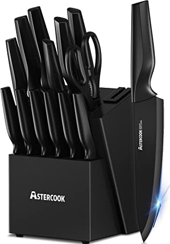 Astercook Knives with Sharpener Set