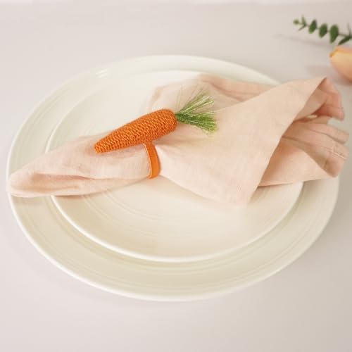 Easter Napkins with Carrots Set of 6