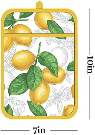 Martha Stewart 4-Pack Kitchen Set with Lots of Lemons Design