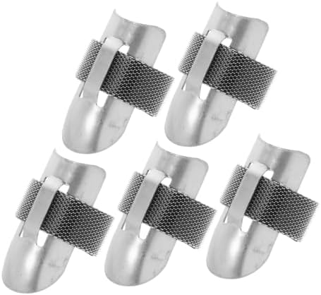 5PCS Stainless Steel Knives Set with Finger Protectors for Chopping Guards