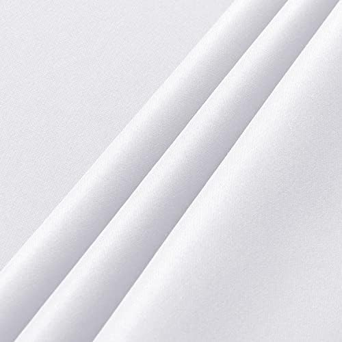 Sancua 2-Piece White Tablecloth 5ft x 8ft Stain Wrinkle Resistant