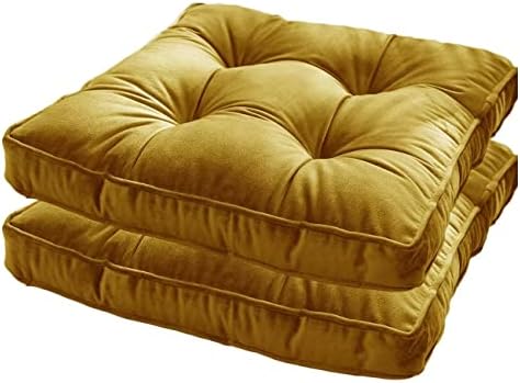 Cozy 2-Pack Velvet Seat Cushions for Dining Chairs