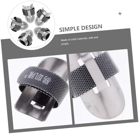 Healifty Stainless Steel Finger Protectors 5pcs 1