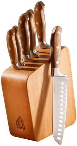 Versatile Italian Olive Wood Knife Set