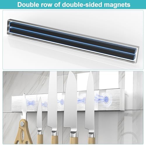 16 Inches Magnetic Knife Strip No Drill Wall Mount