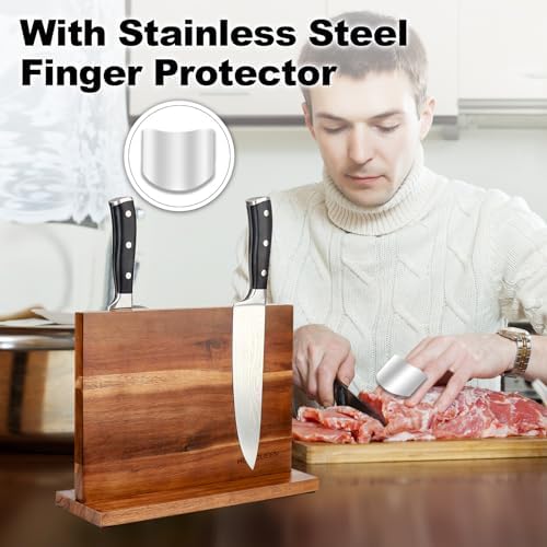 HOMIQUEEN Magnetic Knife Block Double Sided