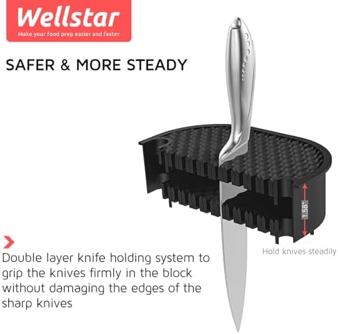 WELLSTAR Universal Knife Block for Kitchen Storage