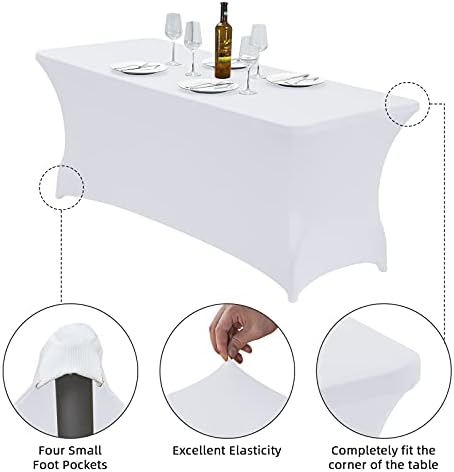 CWK 6FT Stretch Spandex Tablecloth