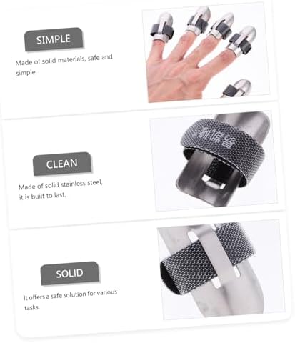 3pc Stainless Steel Finger Guards for Cutting Food Kitchen Sewing Use TopperFun