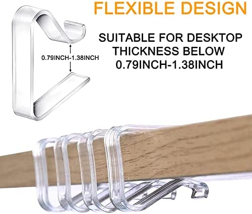 24 Transparent Plastic Tablecloth Clips Set for Home Outdoor