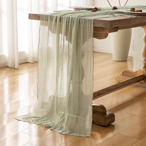 Stellar Sage Green Easter Table Runner