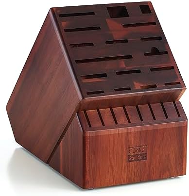 Cooks Standard Acacia Wood Knife Block Holder 25 Slots 1
