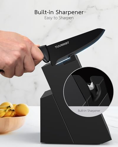 TUUMIIST 32-Piece Knife Set with Block and Magnetic Holder