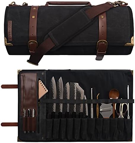 Elegant Chef Knife Roll Bag - 12 Slots Sizes Quality Warranty