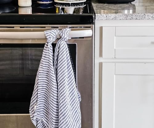 Navy Blue 100 Linen Dish Towels Perfect for Kitchen Dining