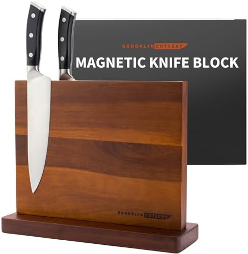 Magnetic knife holder ACACIA WOOD 12 KNIVES GIFT READY