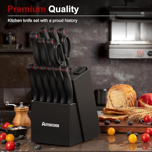 15-Piece Stainless Steel Knife Set for Home Use