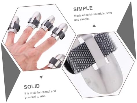Stainless Steel Finger Guards 5-Piece Set for Safe Kitchen Tasks
