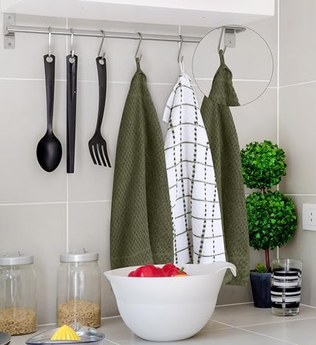 Utopia Towels 12 Pack Dish Towels Dusty Olive