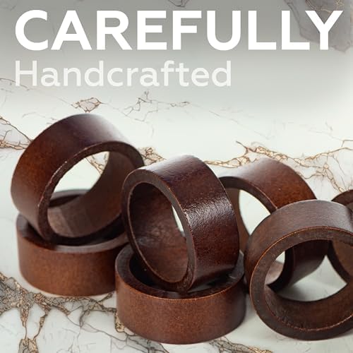 Set of 12 Napkin Rings Handmade Wooden Napkins Stand