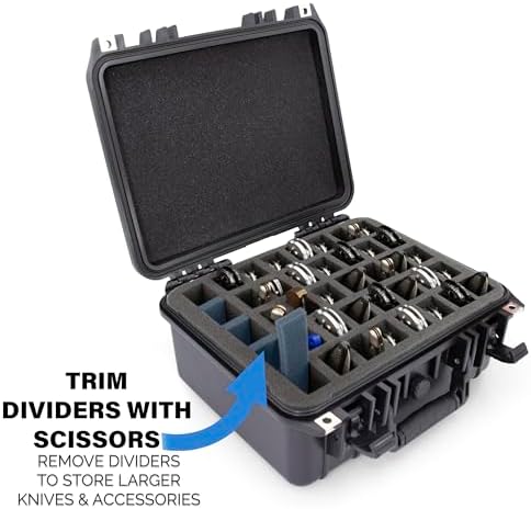 CASEMATIX 13 Folding Knife Case - Lockable Waterproof Organizer